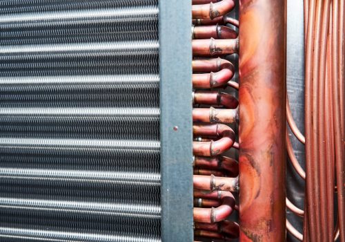 air handling unit Heat Exchanger Condenser Evaporator heating cooling close-up